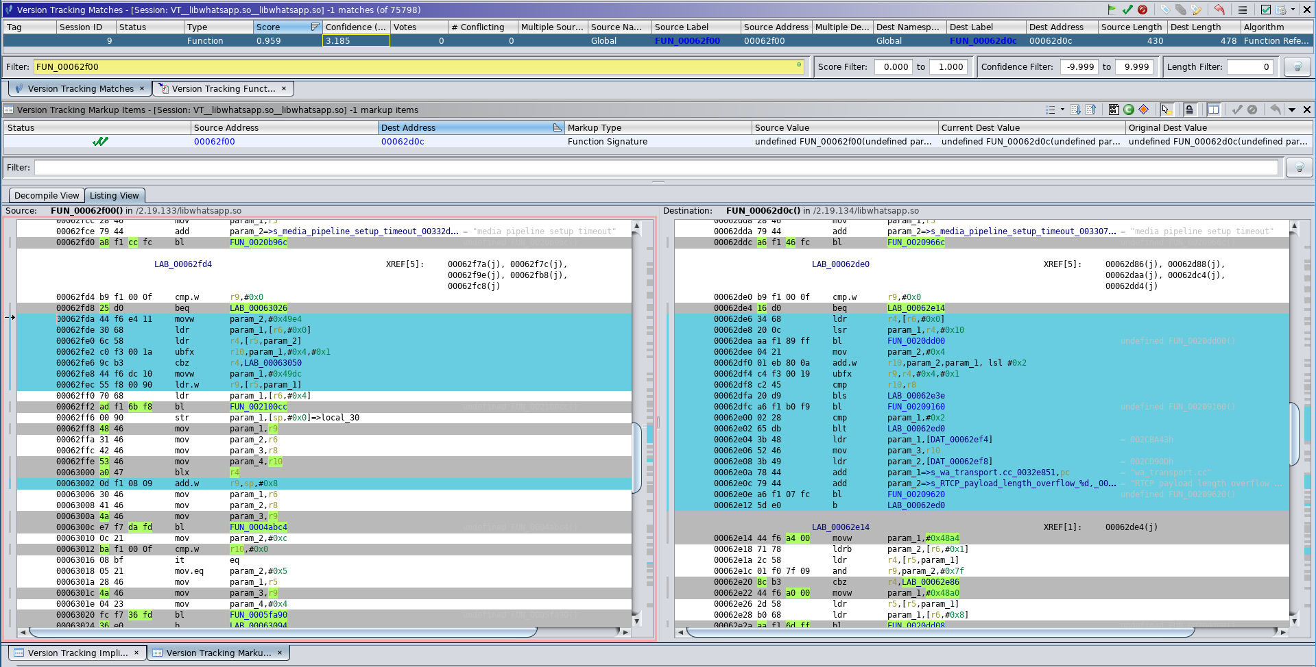 Listing View Diff of Size Check #2 Functions